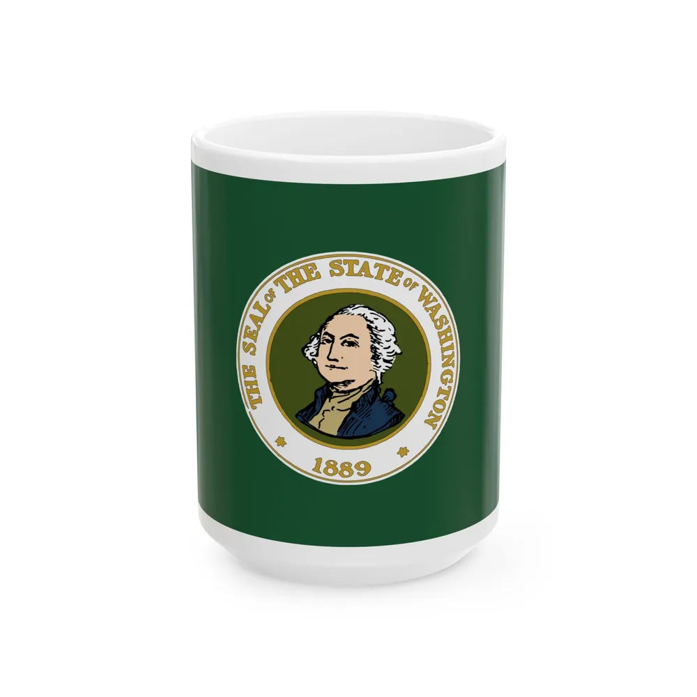 Flag of Washington 1923-1967 (United States) White Coffee Mug 15oz - Go Mug Yourself