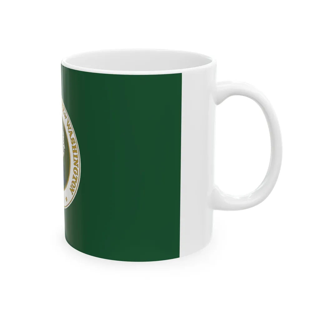 Flag of Washington 1923-1967 (United States) White Coffee Mug - Go Mug Yourself
