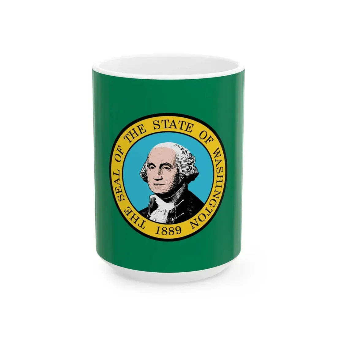 Flag of Washington 3-2 (United States) White Coffee Mug 15oz - Go Mug Yourself