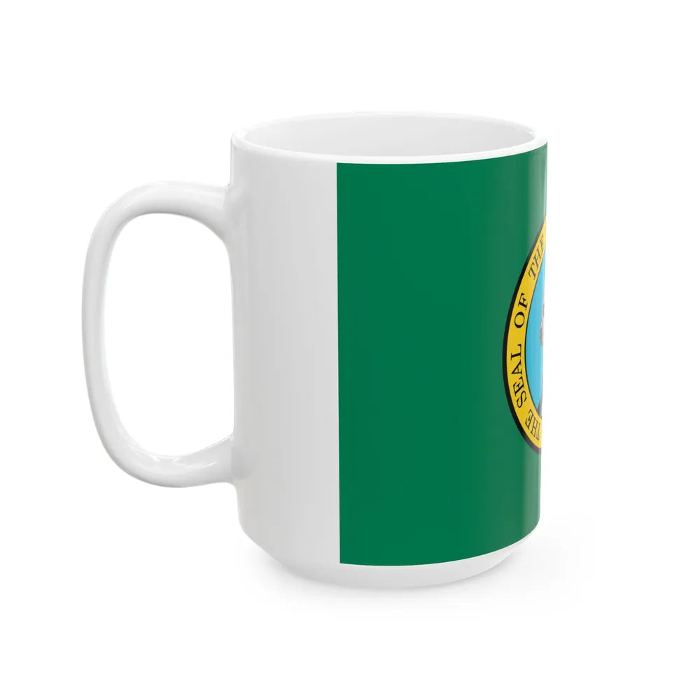 Flag of Washington 3-2 (United States) White Coffee Mug - Go Mug Yourself