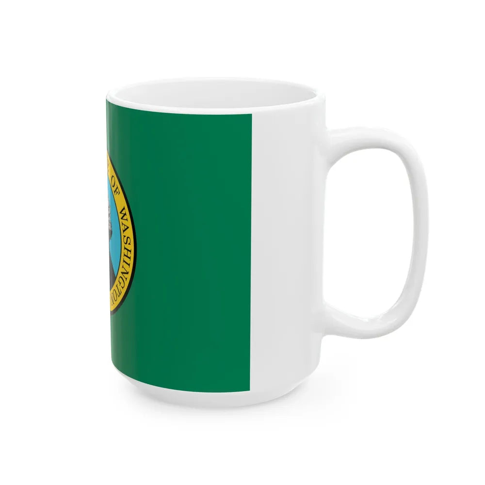 Flag of Washington 3-2 (United States) White Coffee Mug - Go Mug Yourself