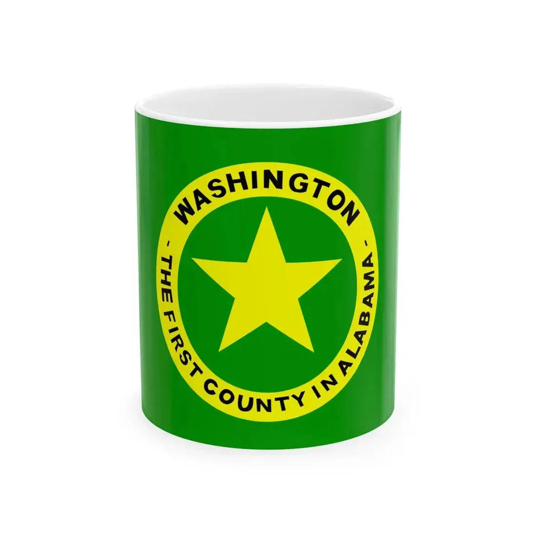 Flag of Washington County Alabama (United States) White Coffee Mug 11oz - Go Mug Yourself