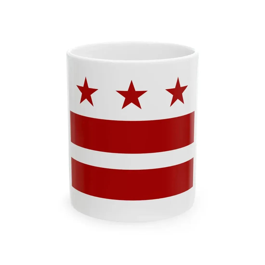 Flag of Washington D.C. 1 (United States) White Coffee Mug 11oz - Go Mug Yourself