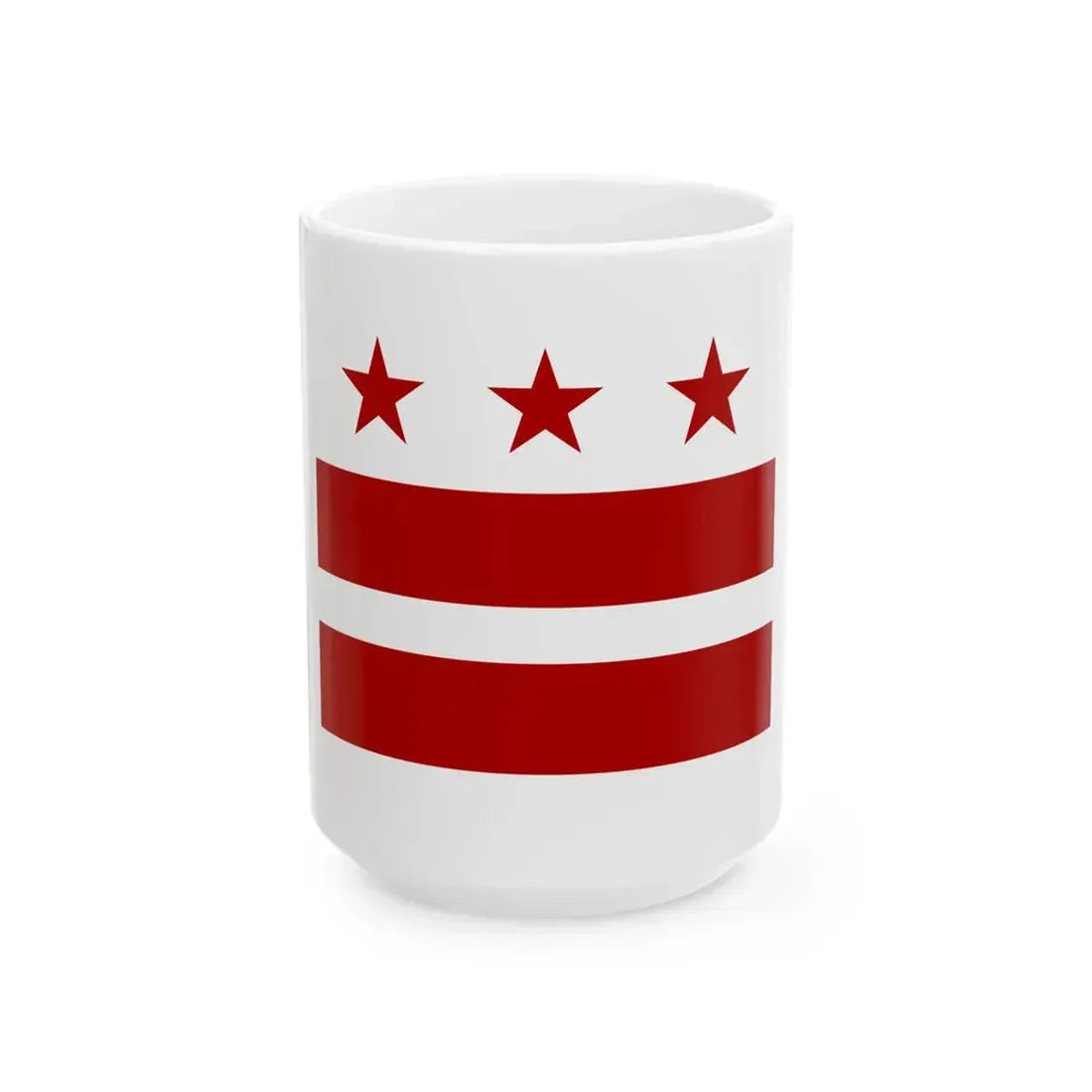 Flag of Washington D.C. 1 (United States) White Coffee Mug 15oz - Go Mug Yourself