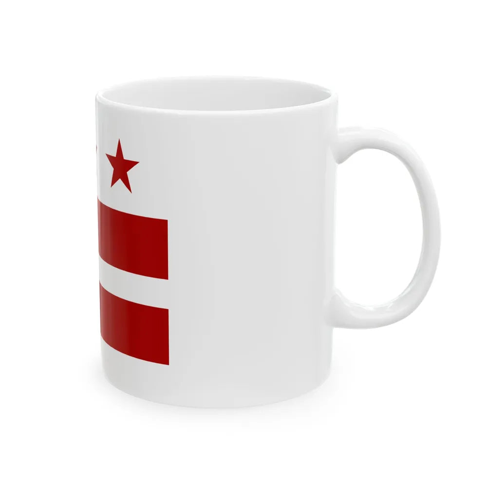 Flag of Washington D.C. 1 (United States) White Coffee Mug - Go Mug Yourself