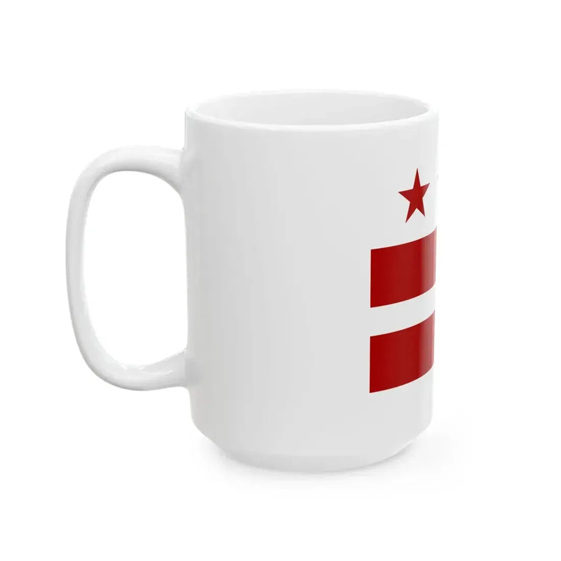 Flag of Washington D.C. 1 (United States) White Coffee Mug - Go Mug Yourself