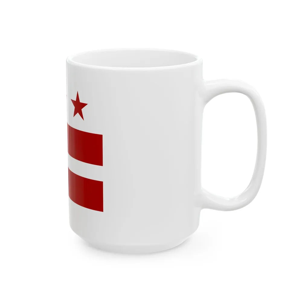 Flag of Washington D.C. 1 (United States) White Coffee Mug - Go Mug Yourself