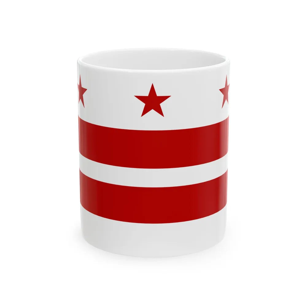 Flag of Washington D.C. 1938 (United States) White Coffee Mug 11oz - Go Mug Yourself