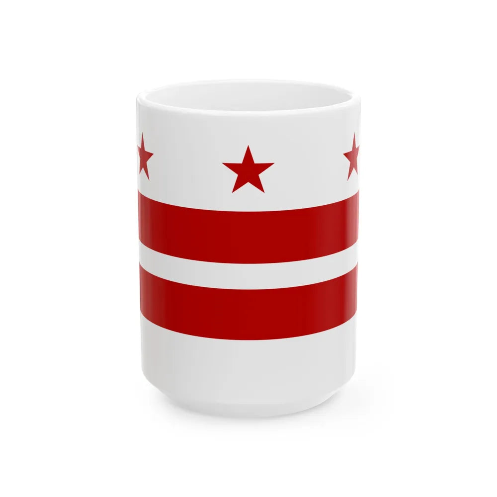 Flag of Washington D.C. 1938 (United States) White Coffee Mug 15oz - Go Mug Yourself