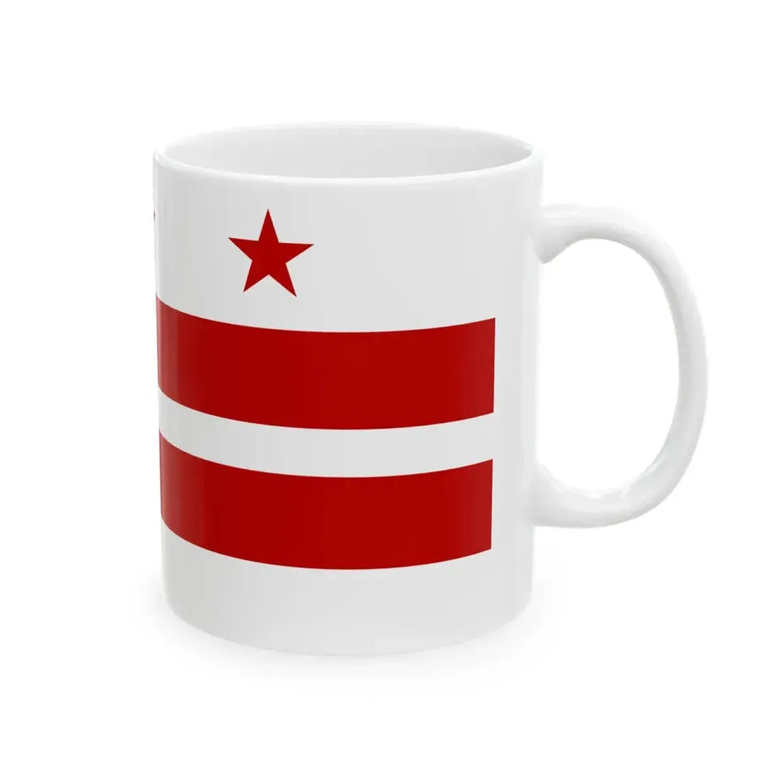 Flag of Washington D.C. 1938 (United States) White Coffee Mug - Go Mug Yourself