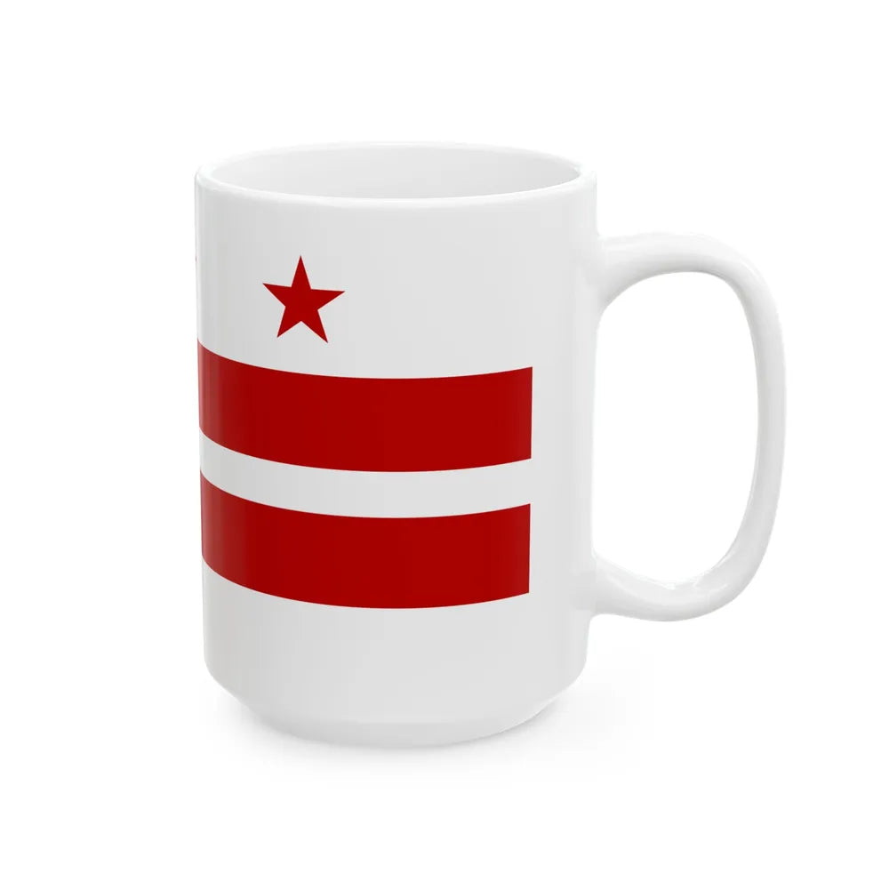 Flag of Washington D.C. 1938 (United States) White Coffee Mug - Go Mug Yourself
