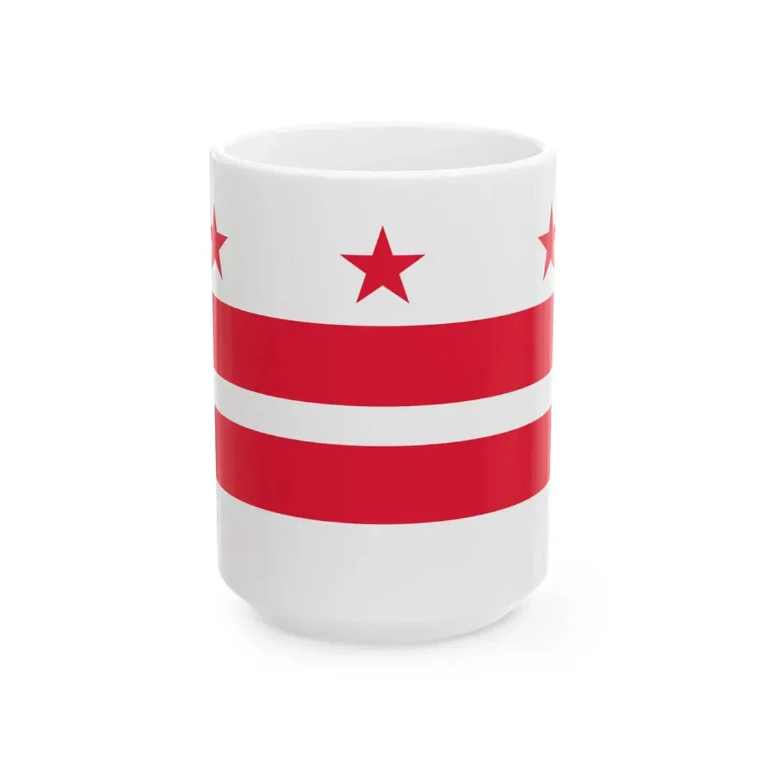 Flag of Washington D.C (United States) White Coffee Mug 15oz - Go Mug Yourself