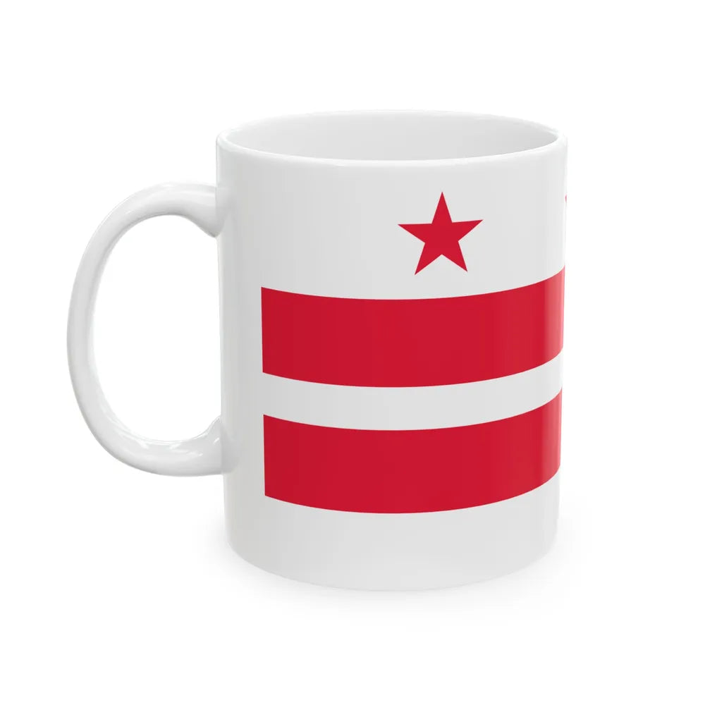 Flag of Washington D.C (United States) White Coffee Mug - Go Mug Yourself