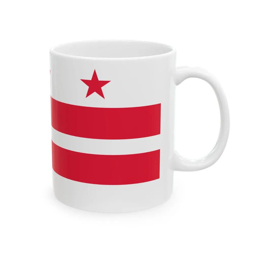 Flag of Washington D.C (United States) White Coffee Mug - Go Mug Yourself