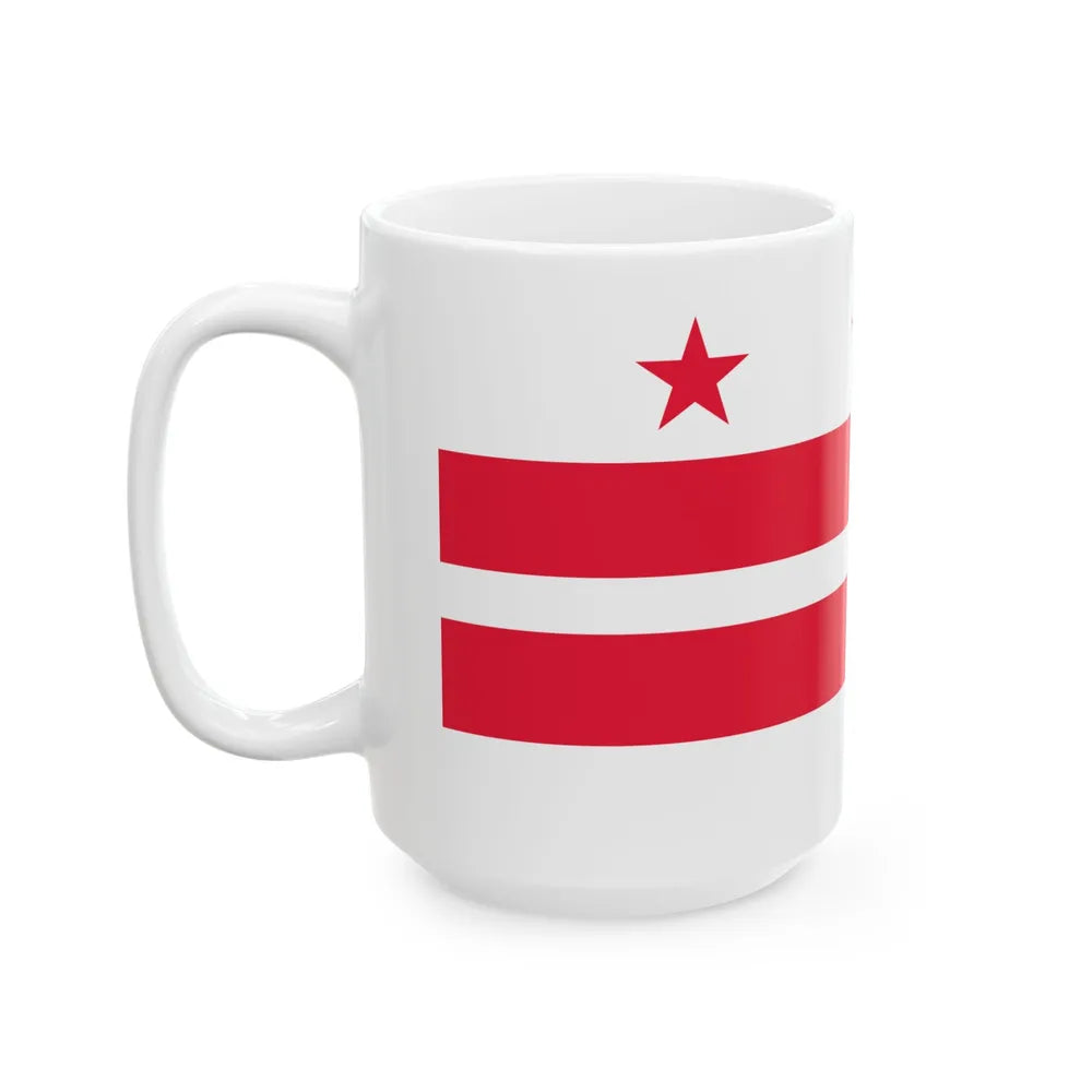 Flag of Washington D.C (United States) White Coffee Mug - Go Mug Yourself