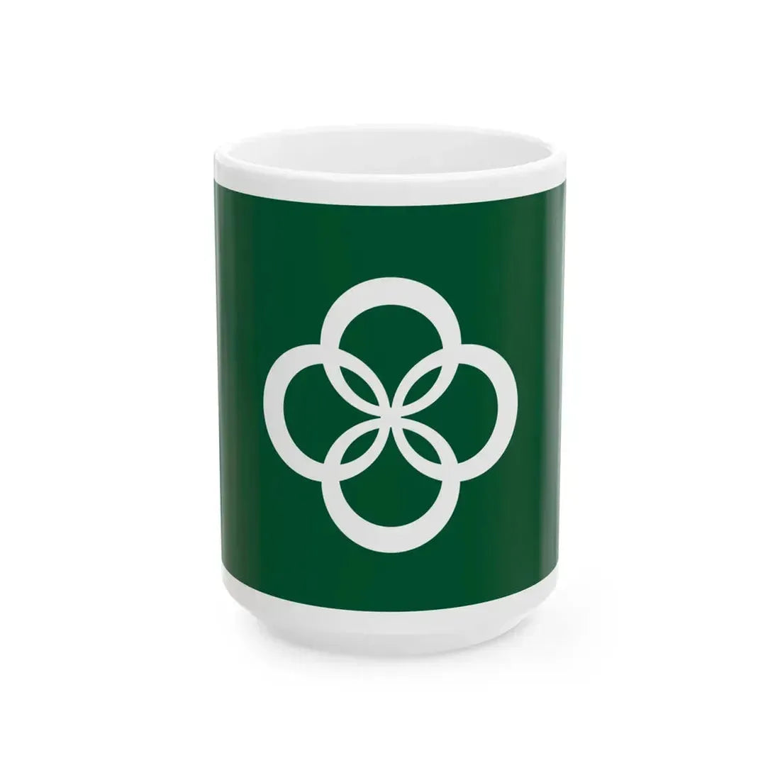 Flag of Wazuka Kyoto (Japan) White Coffee Mug 15oz - Go Mug Yourself