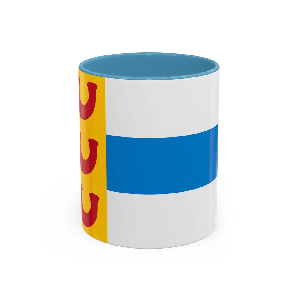 Flag of Weert a town in the centre of the province of Limburg Netherlands - Accent Coffee Mug 11oz Light Blue - Go Mug Yourself