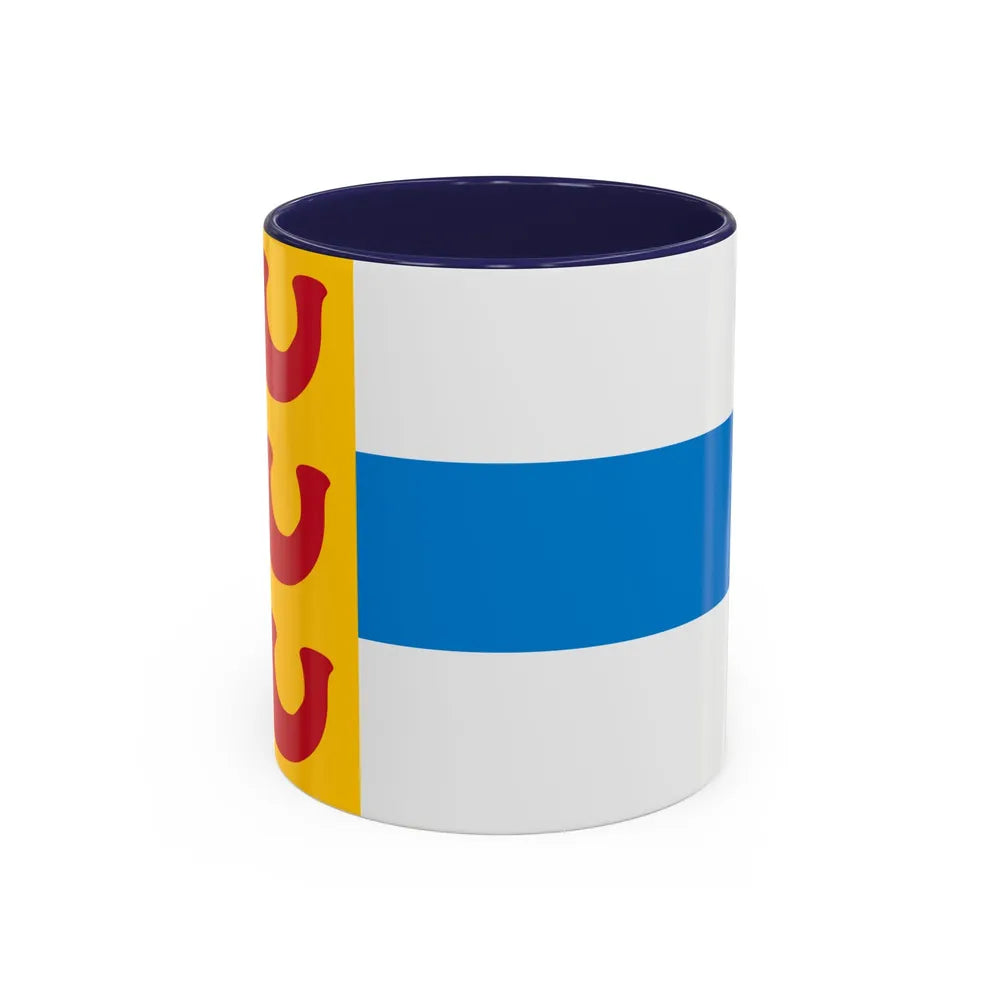Flag of Weert a town in the centre of the province of Limburg Netherlands - Accent Coffee Mug 11oz Navy - Go Mug Yourself