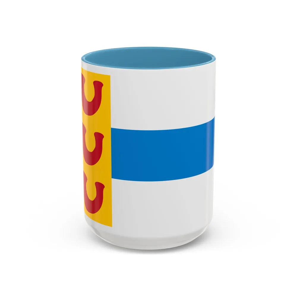 Flag of Weert a town in the centre of the province of Limburg Netherlands - Accent Coffee Mug 15oz Light Blue - Go Mug Yourself