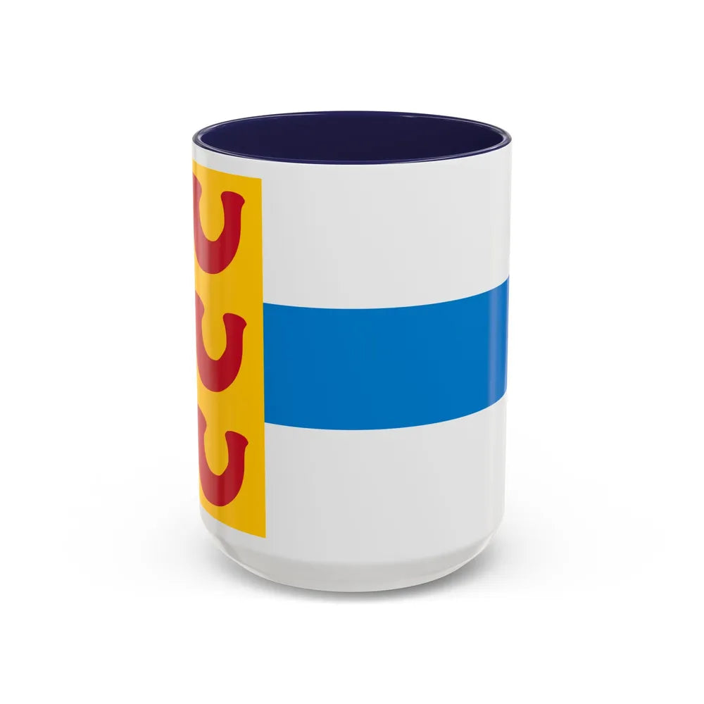 Flag of Weert a town in the centre of the province of Limburg Netherlands - Accent Coffee Mug 15oz Navy - Go Mug Yourself