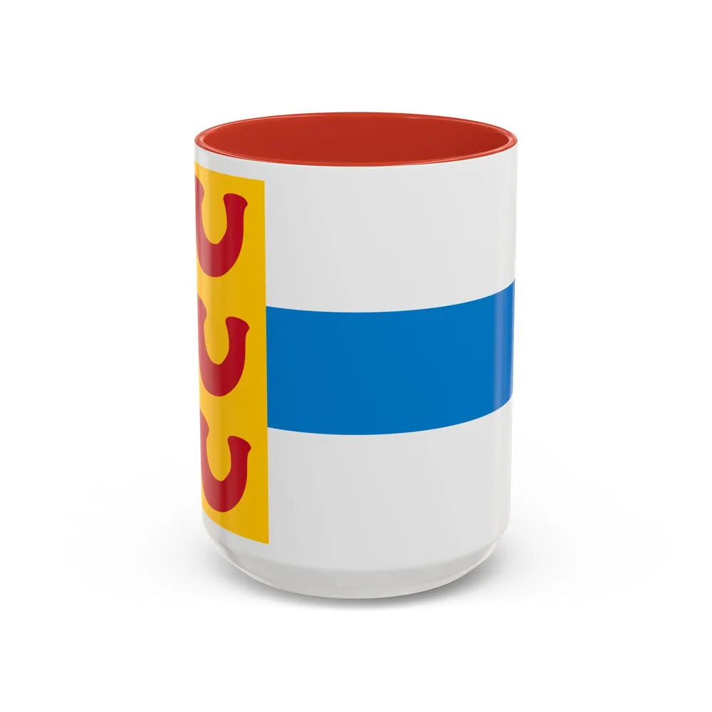 Flag of Weert a town in the centre of the province of Limburg Netherlands - Accent Coffee Mug 15oz Red - Go Mug Yourself
