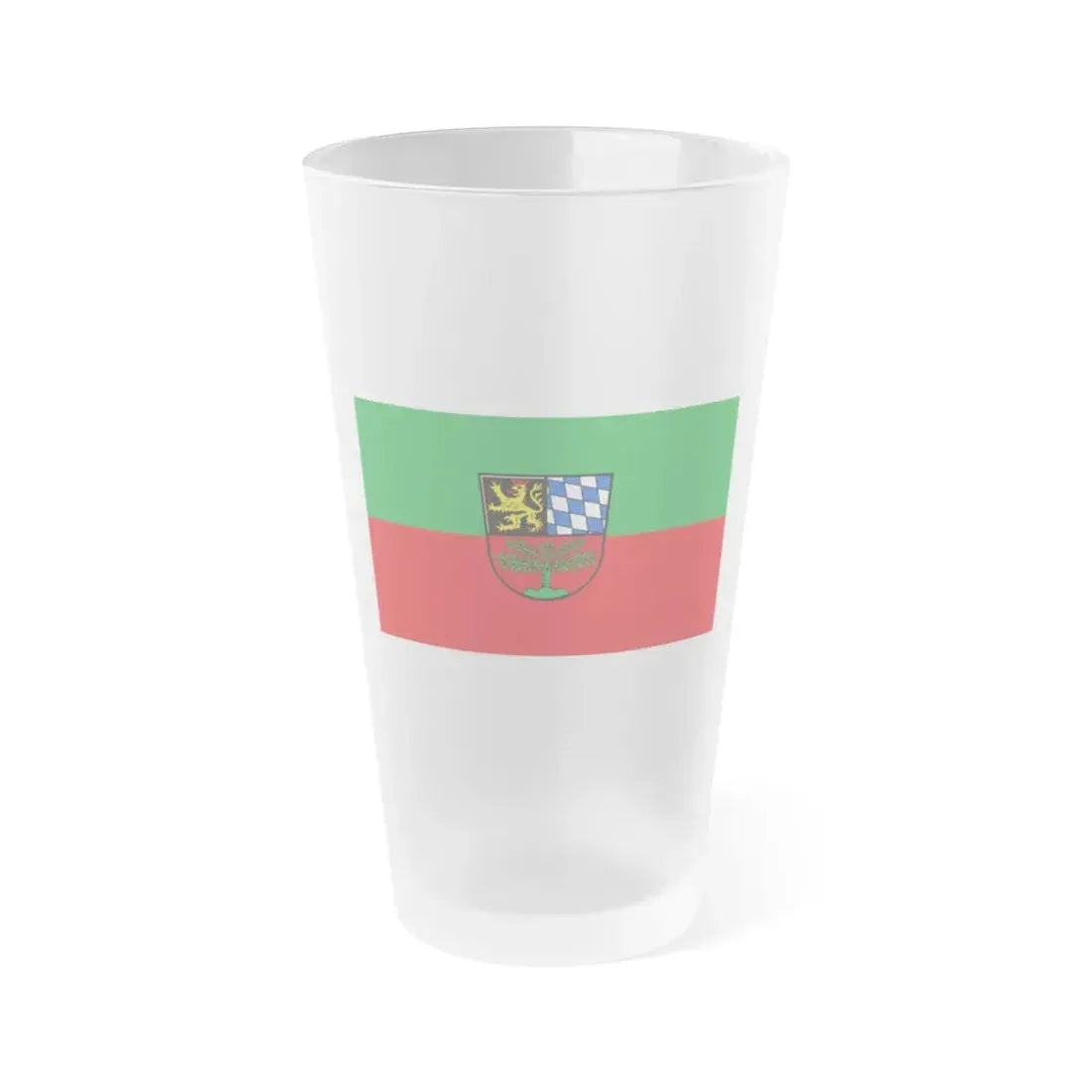 Flag of Weiden in der Oberpfalz Germany - Frosted Pint Glass 16oz 16oz Frosted - Go Mug Yourself