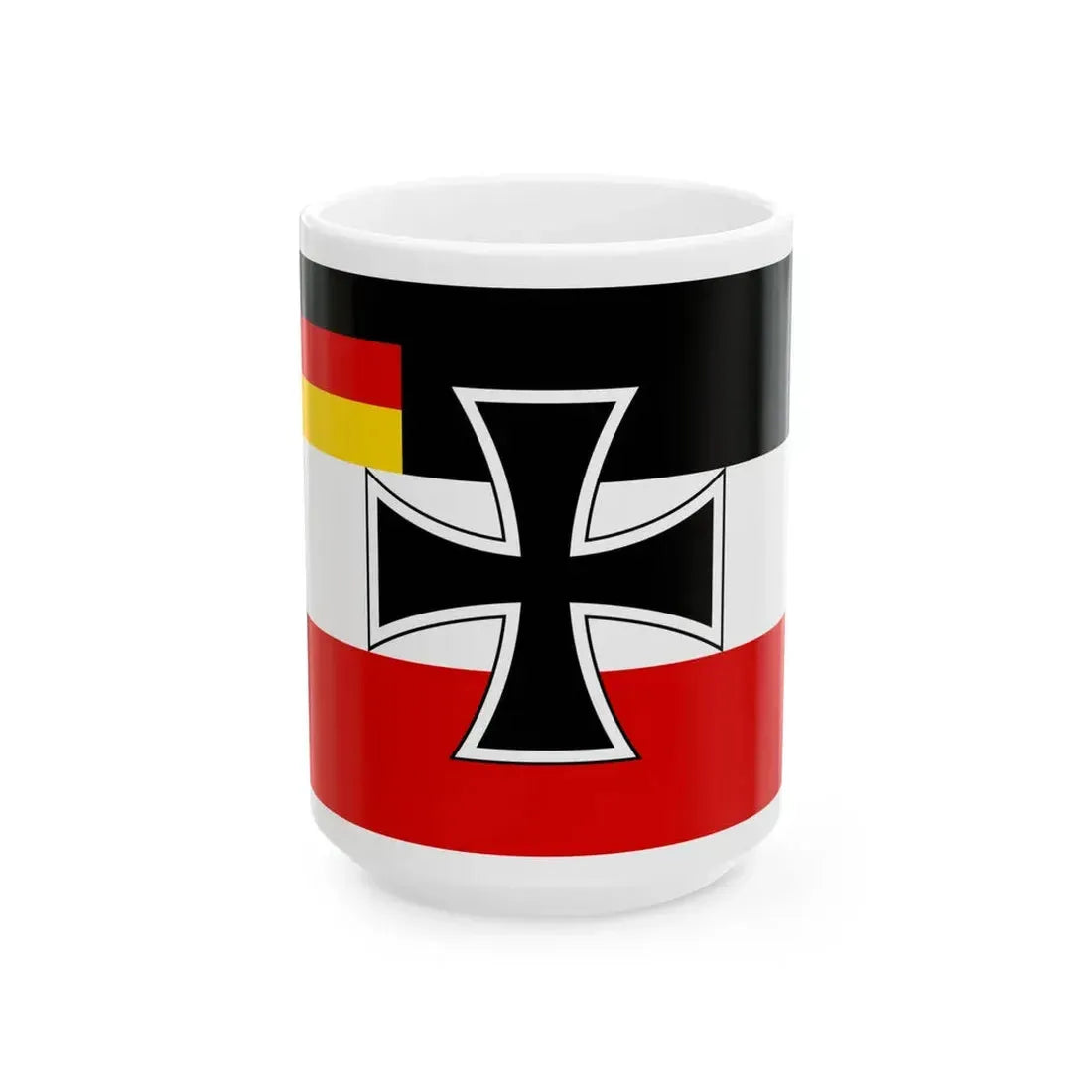 Flag of Weimar Republic jack (Germany) White Coffee Mug 15oz - Go Mug Yourself