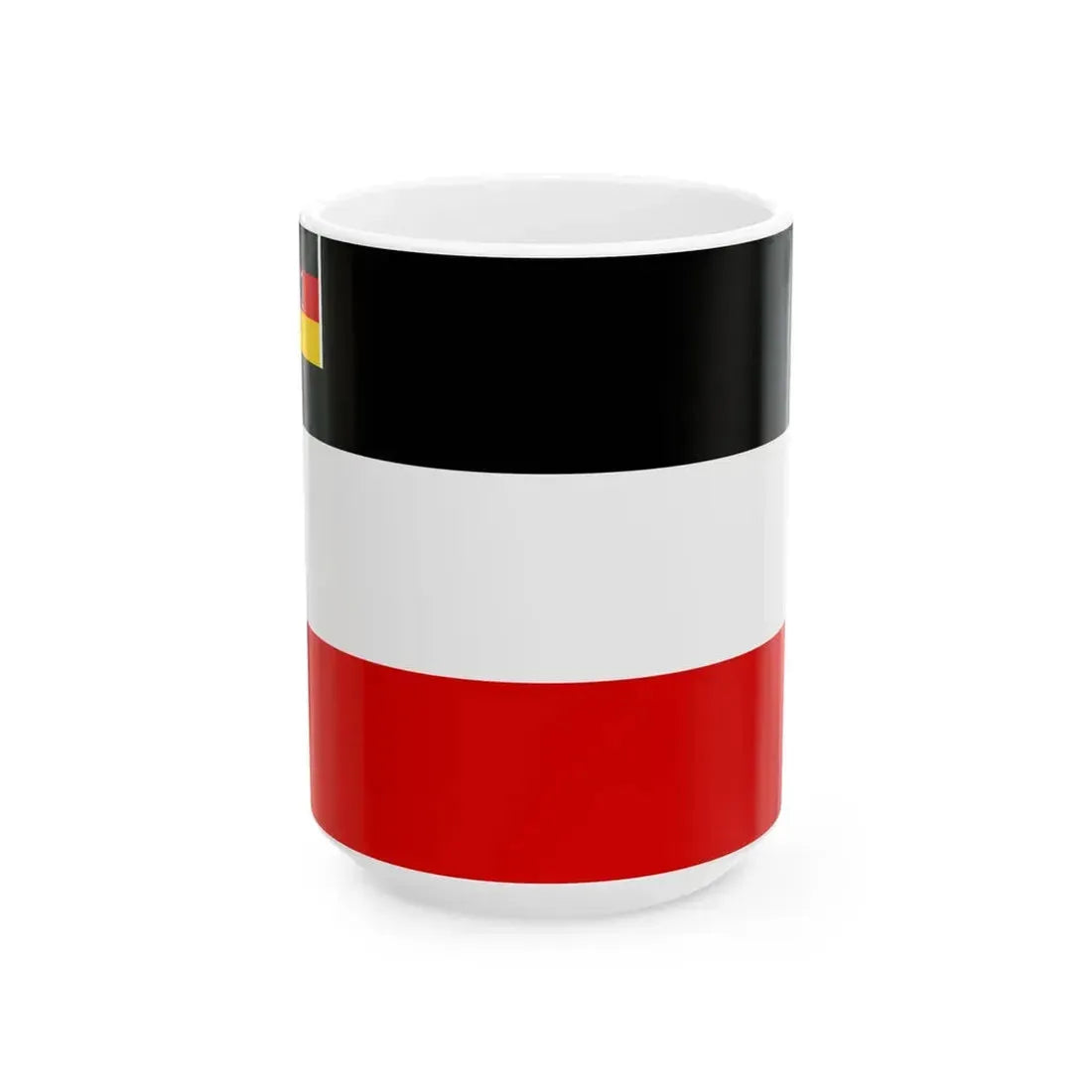 Flag of Weimar Republic merchantcross (Germany) White Coffee Mug 15oz - Go Mug Yourself