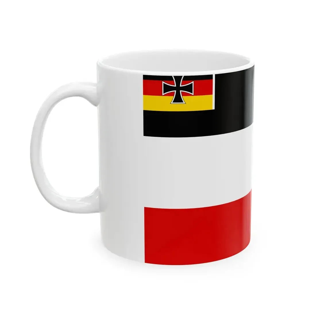Flag of Weimar Republic merchantcross (Germany) White Coffee Mug - Go Mug Yourself