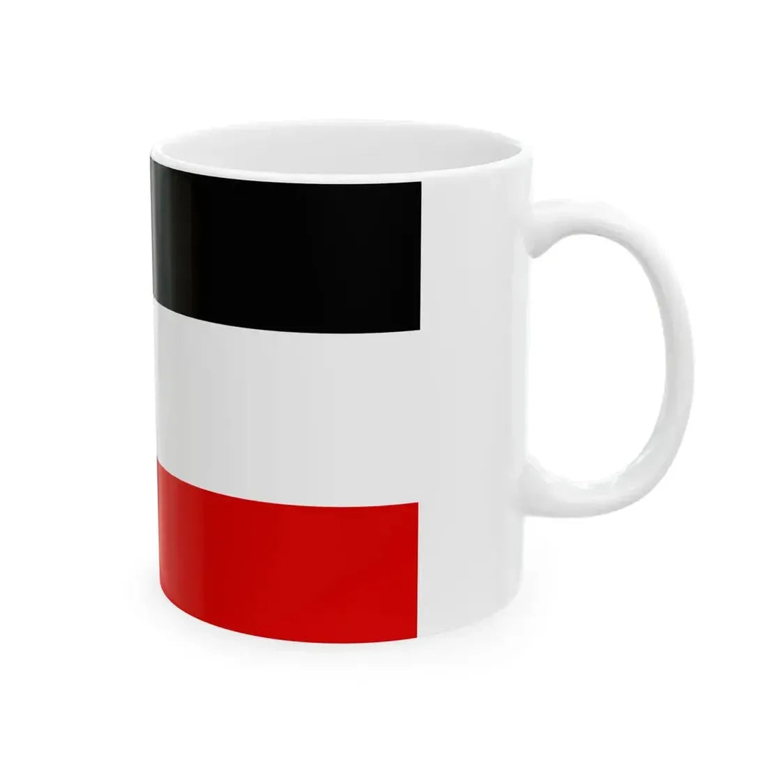 Flag of Weimar Republic merchantcross (Germany) White Coffee Mug - Go Mug Yourself