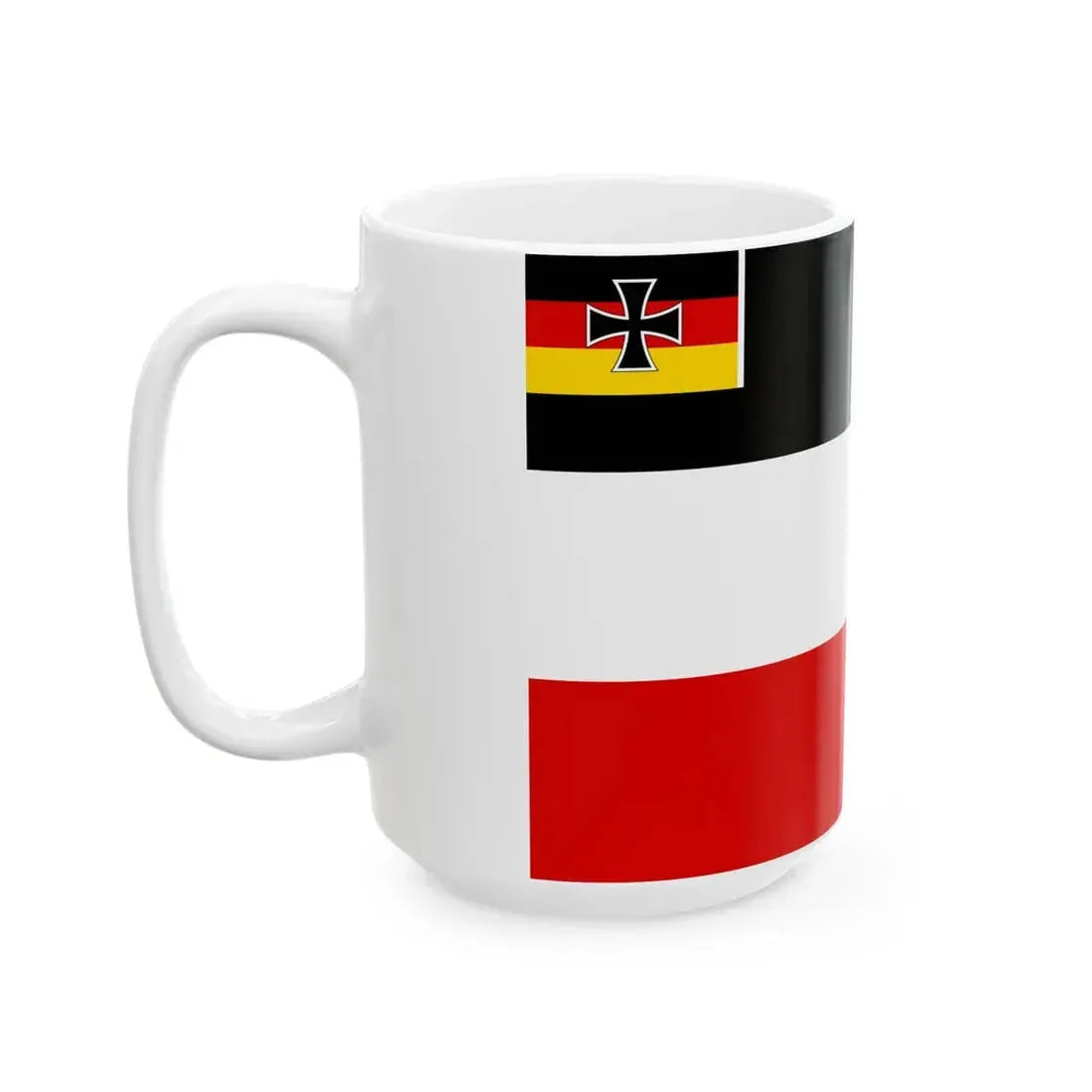 Flag of Weimar Republic merchantcross (Germany) White Coffee Mug - Go Mug Yourself