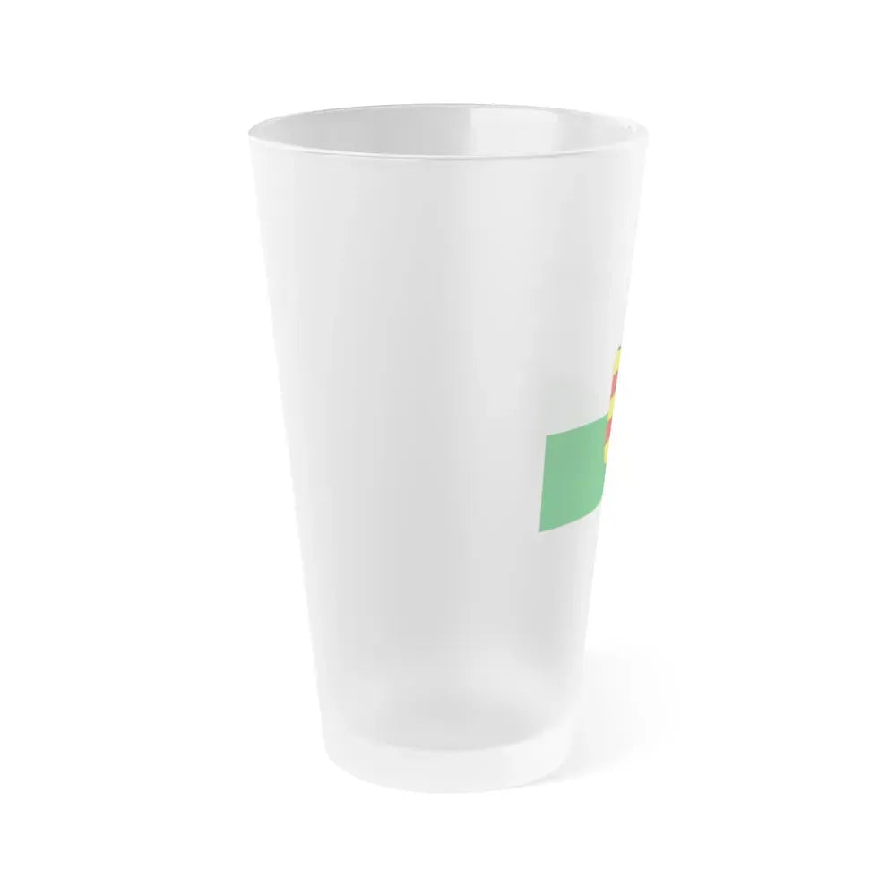 Flag of Wesermarsch Germany - Frosted Pint Glass 16oz - Go Mug Yourself