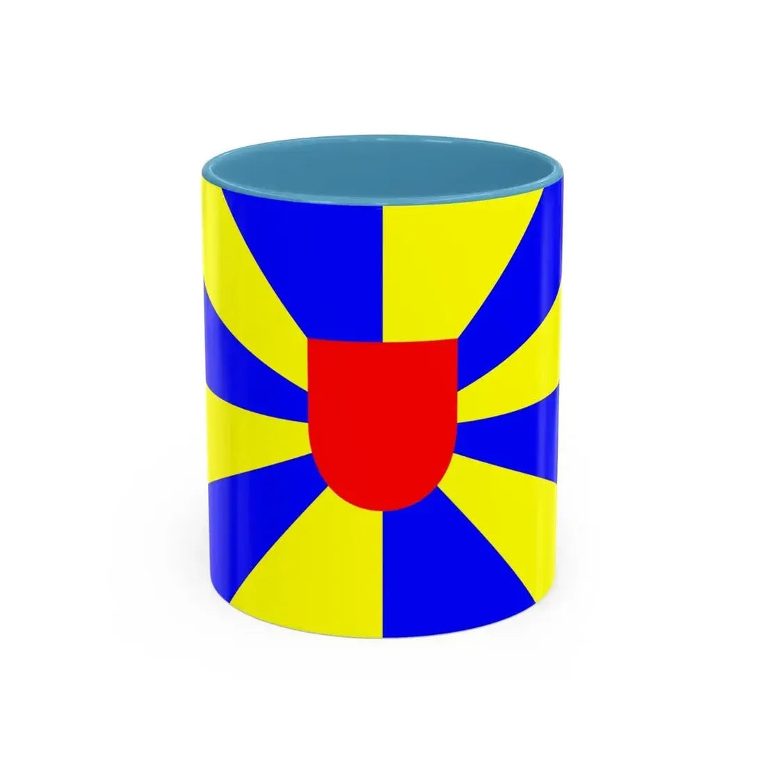 Flag of West Flanders Belgium - Accent Coffee Mug 11oz Light Blue - Go Mug Yourself