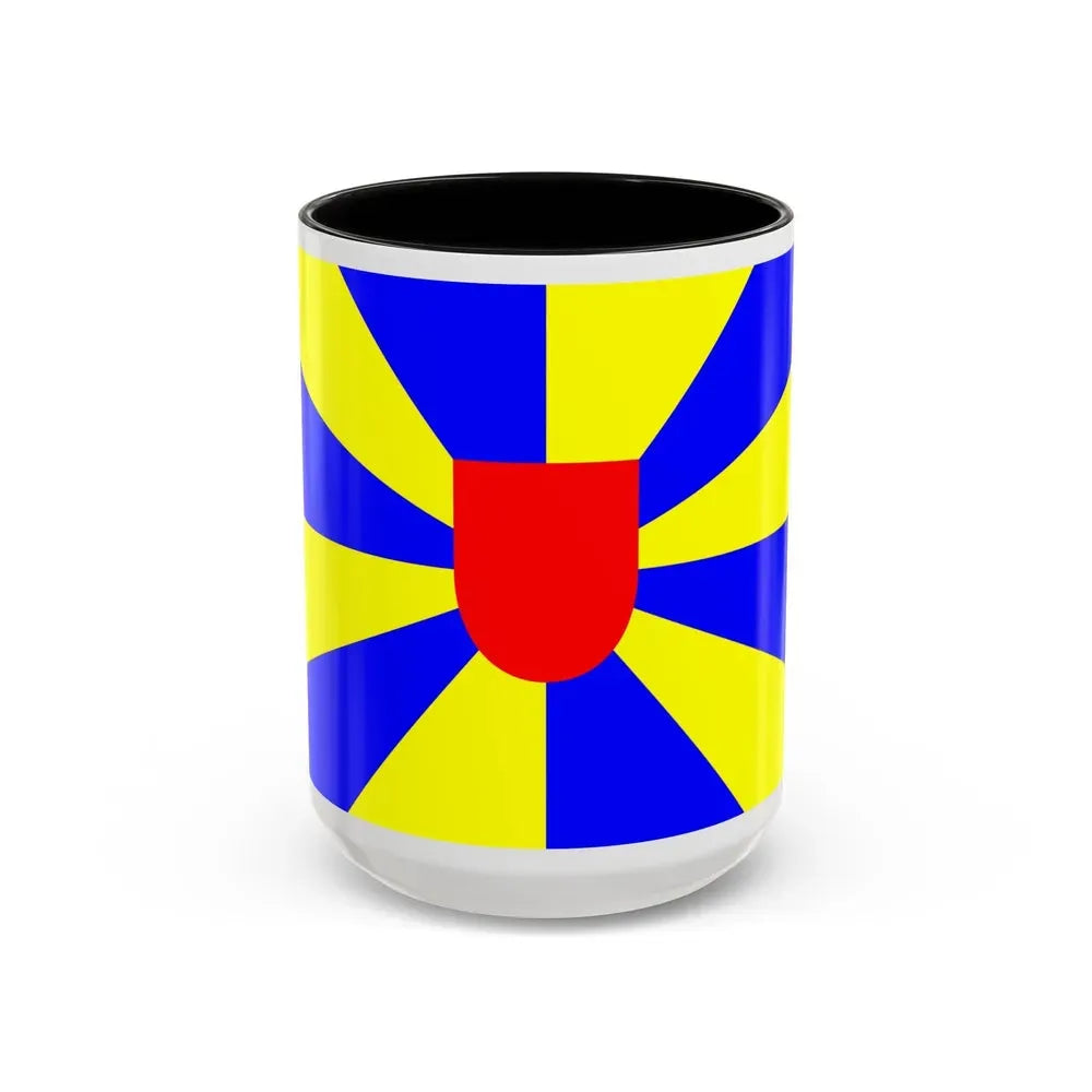 Flag of West Flanders Belgium - Accent Coffee Mug 15oz Black - Go Mug Yourself