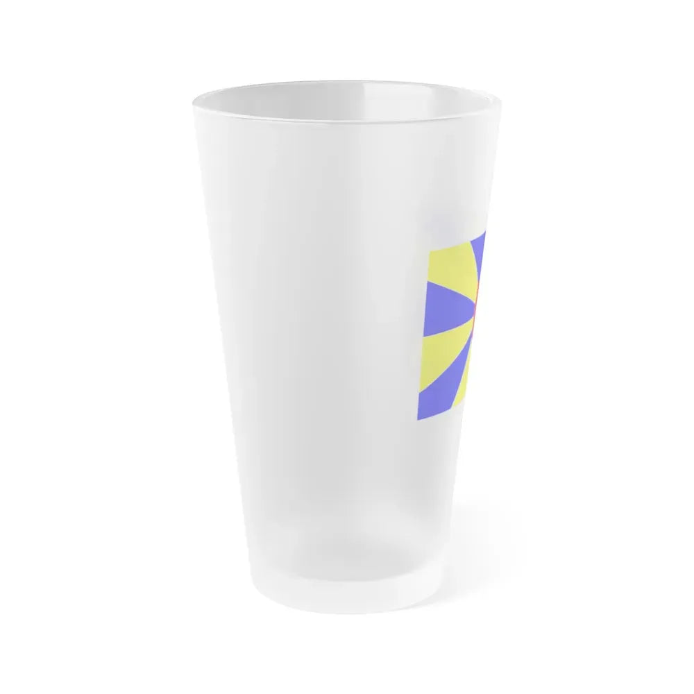 Flag of West Flanders Belgium - Frosted Pint Glass 16oz - Go Mug Yourself