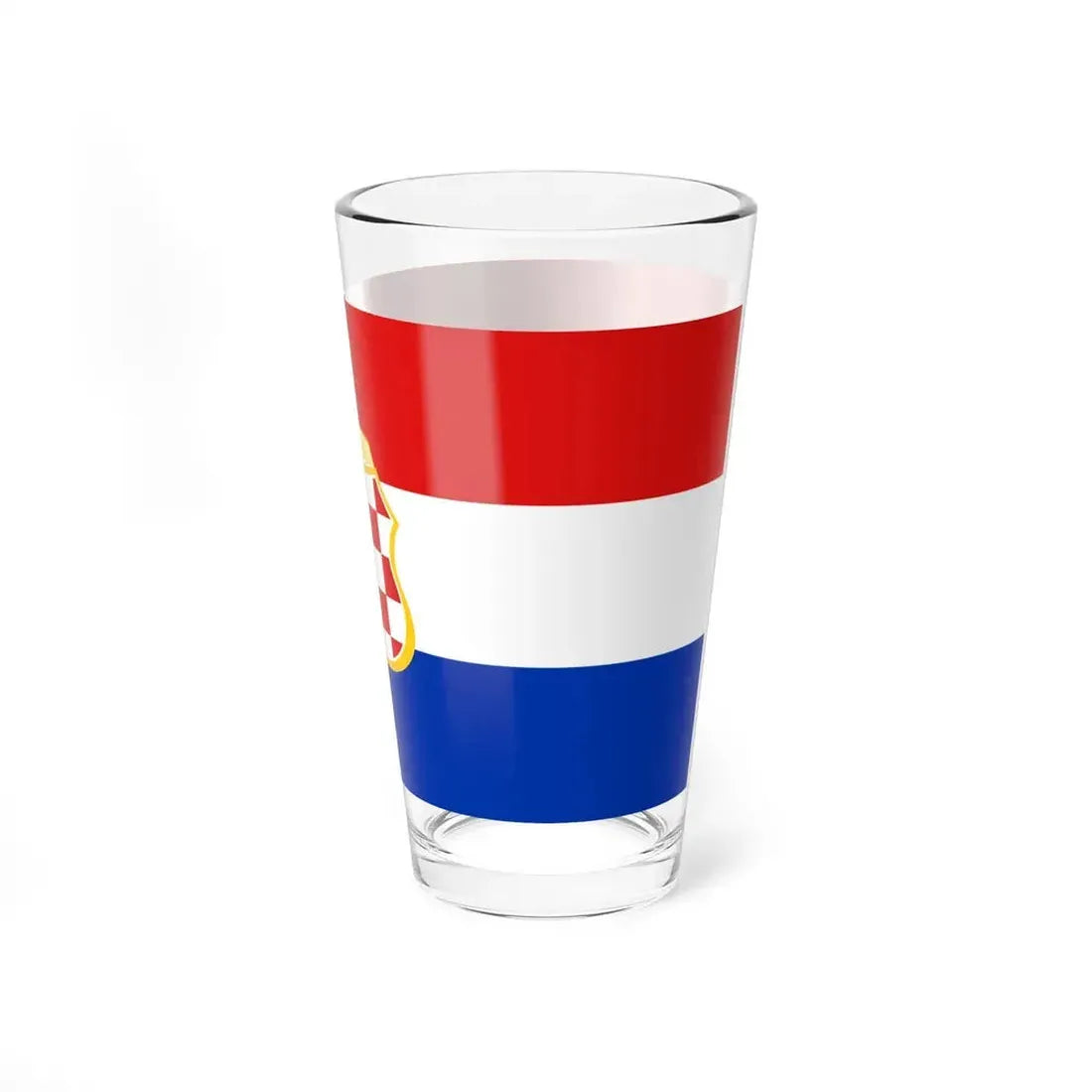 Flag of West Herzegovina Canton Bosnia and Herzegovina - Pint Glass 16oz - Go Mug Yourself