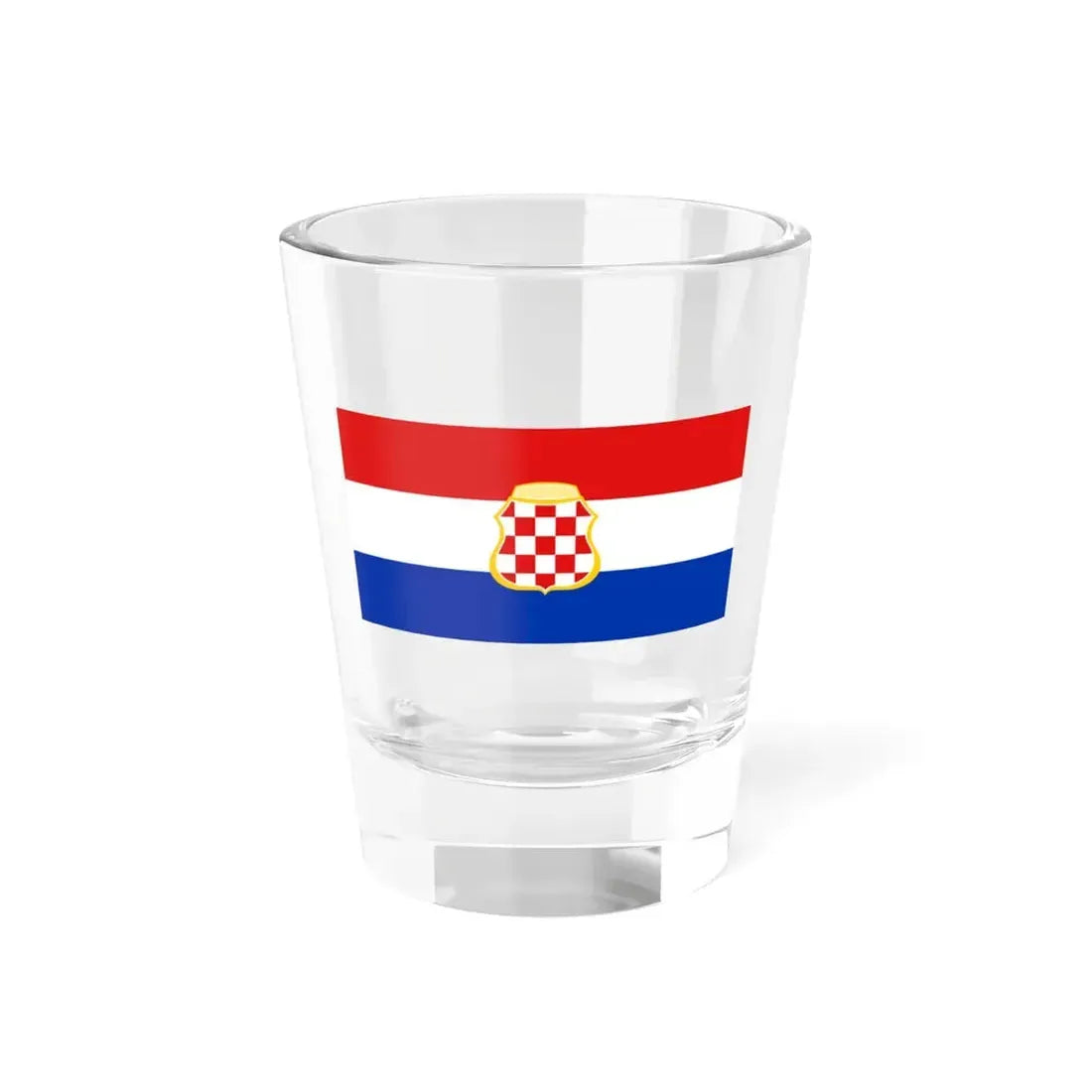 Flag of West Herzegovina Canton Bosnia and Herzegovina - Shot Glass 1.5oz 1.5oz - Go Mug Yourself