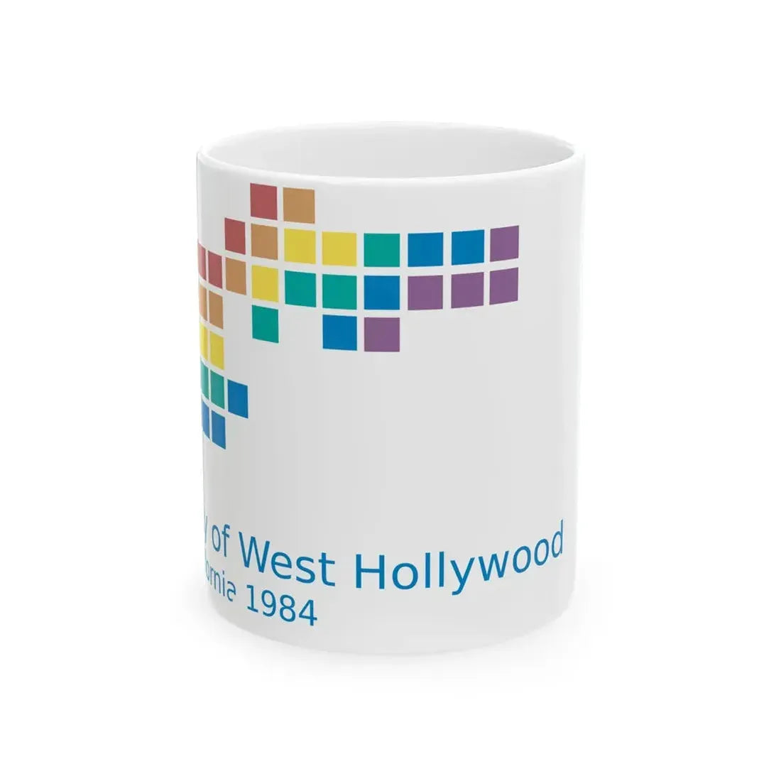 Flag of West Hollywood California (United States) White Coffee Mug 11oz - Go Mug Yourself
