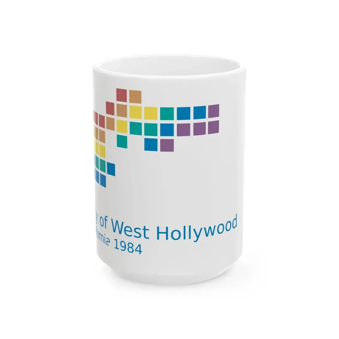 Flag of West Hollywood California (United States) White Coffee Mug 15oz - Go Mug Yourself