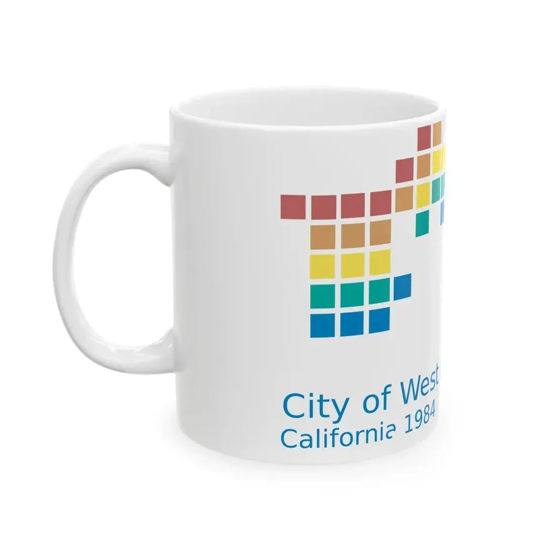 Flag of West Hollywood California (United States) White Coffee Mug - Go Mug Yourself