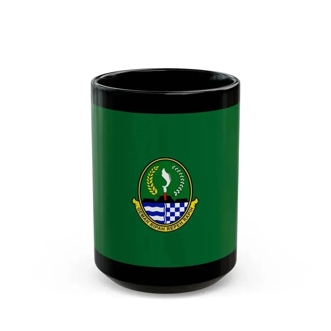 Flag of West Java Indonesia - Black Coffee Mug 15oz - Go Mug Yourself
