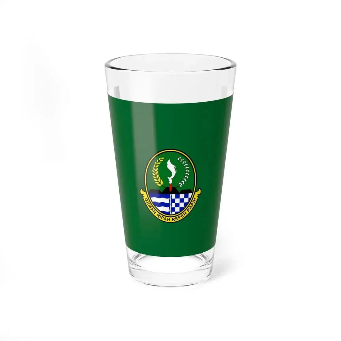 Flag of West Java Indonesia - Pint Glass 16oz 16oz - Go Mug Yourself