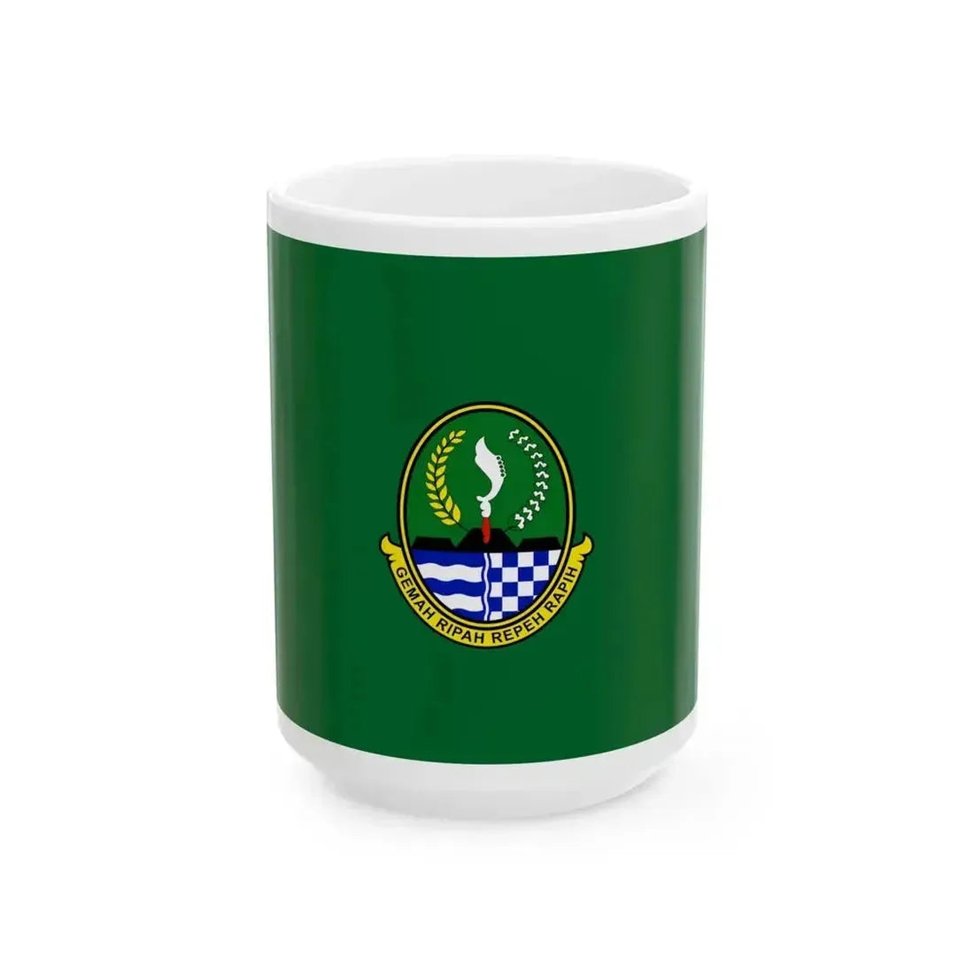 Flag of West Java Indonesia - White Coffee Mug 15oz - Go Mug Yourself