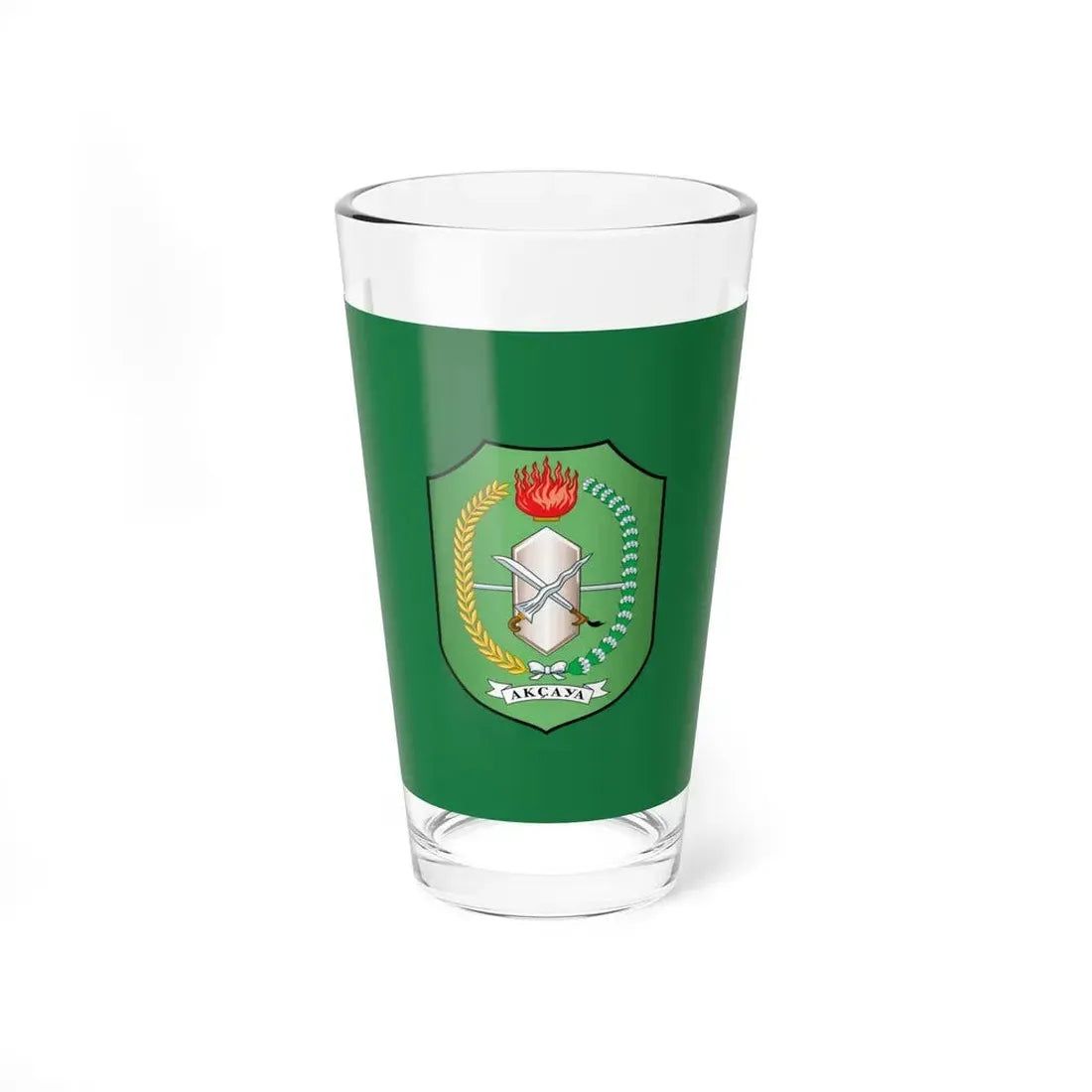 Flag of West Kalimantan Indonesia - Pint Glass 16oz 16oz - Go Mug Yourself