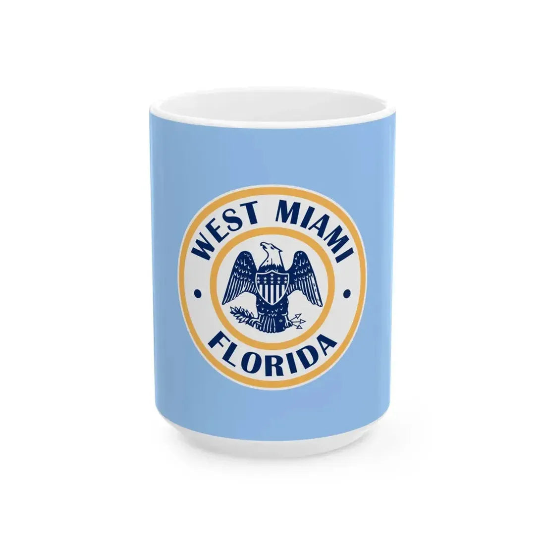 Flag of West Miami Florida (United States) White Coffee Mug 15oz - Go Mug Yourself