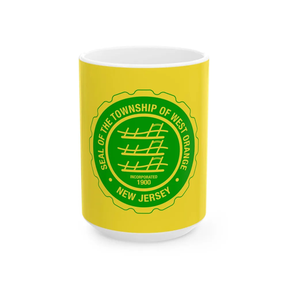 Flag of West Orange New Jersey (United States) White Coffee Mug 15oz - Go Mug Yourself
