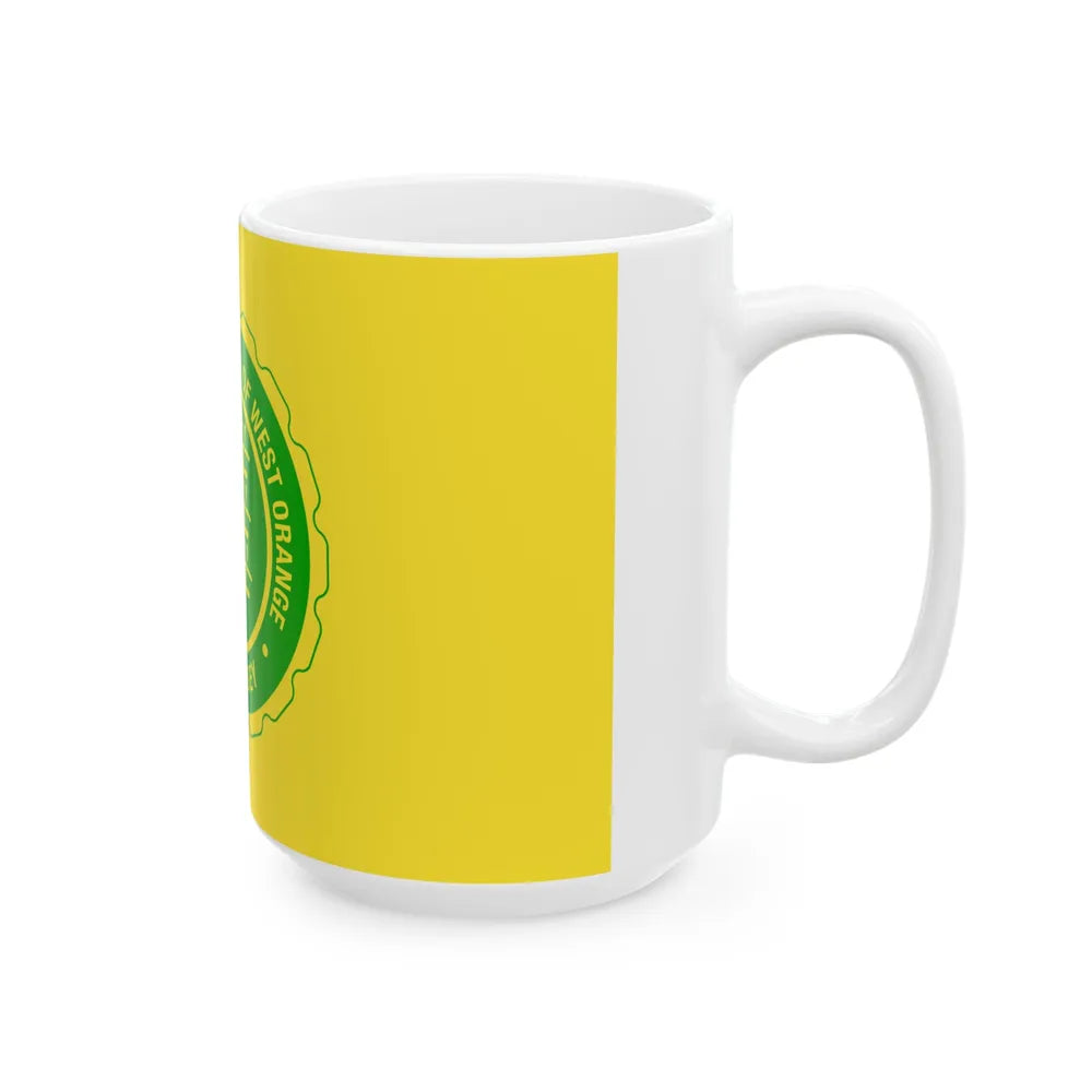 Flag of West Orange New Jersey (United States) White Coffee Mug - Go Mug Yourself