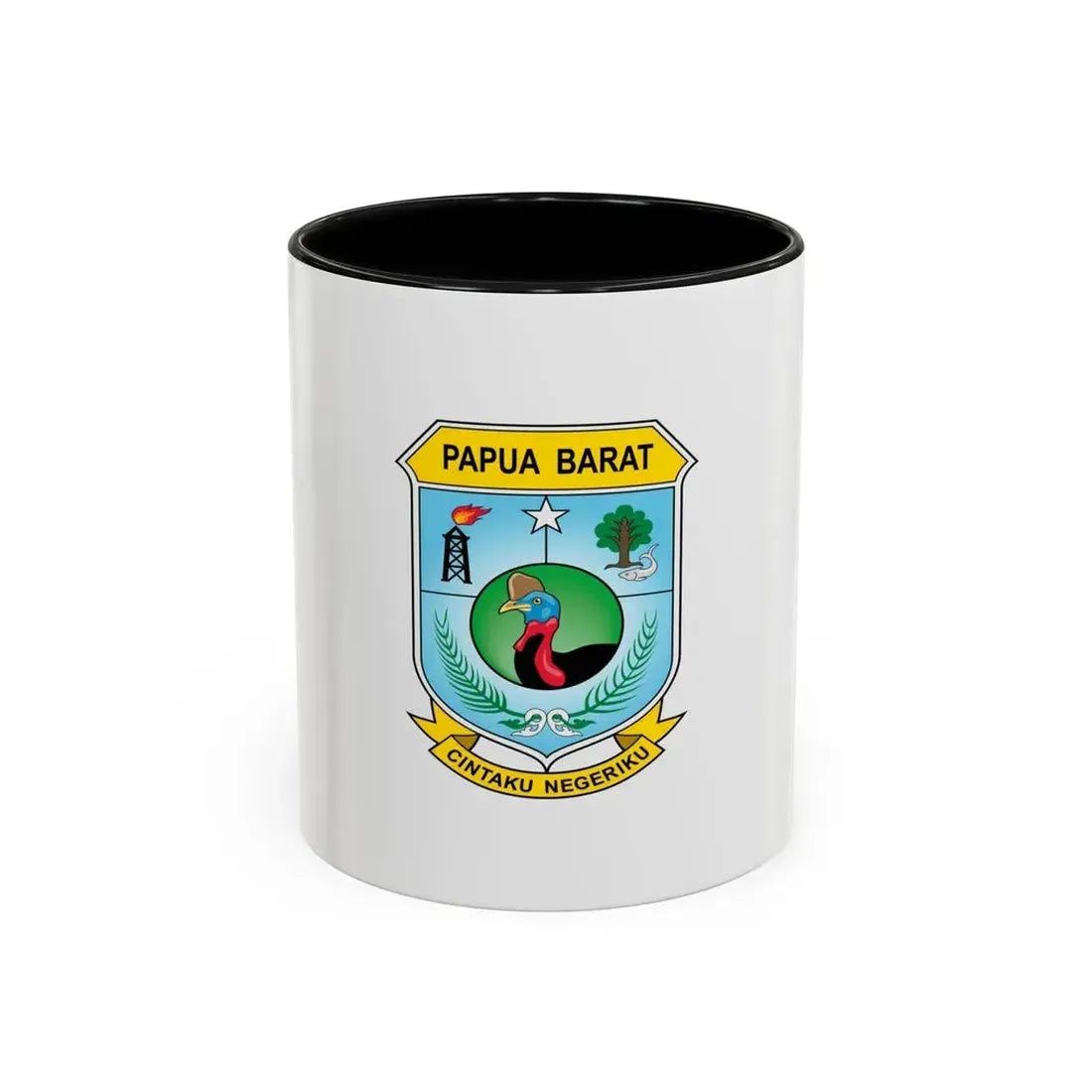 Flag of West Papua Indonesia - Accent Coffee Mug 11oz Black - Go Mug Yourself