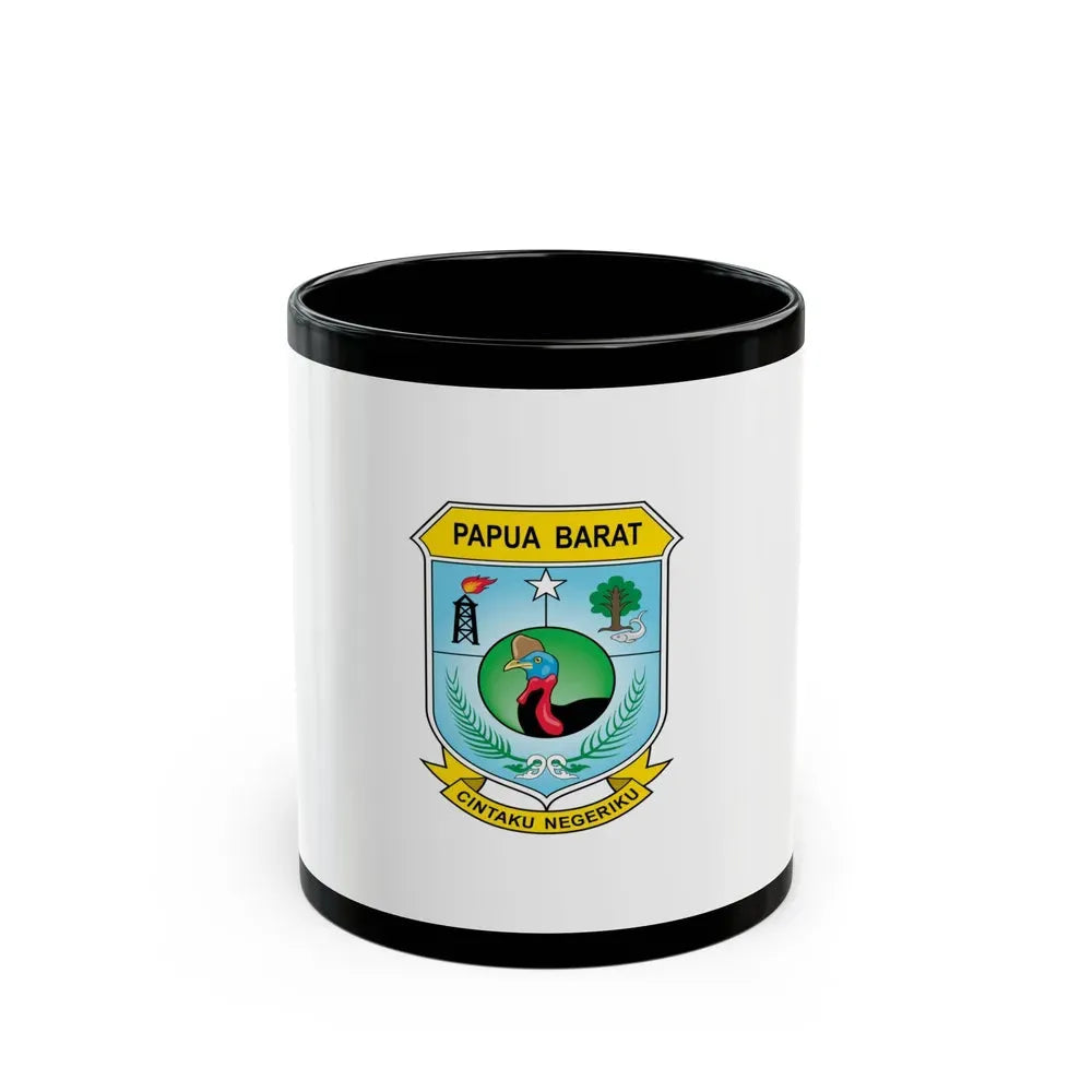 Flag of West Papua Indonesia - Black Coffee Mug 11oz - Go Mug Yourself