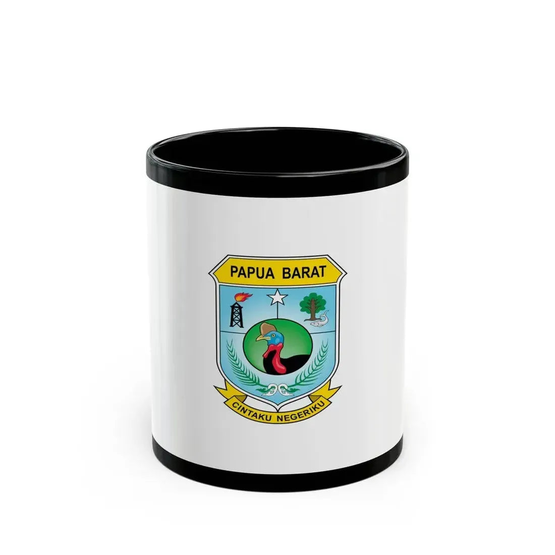 Flag of West Papua Indonesia - Black Coffee Mug - Go Mug Yourself